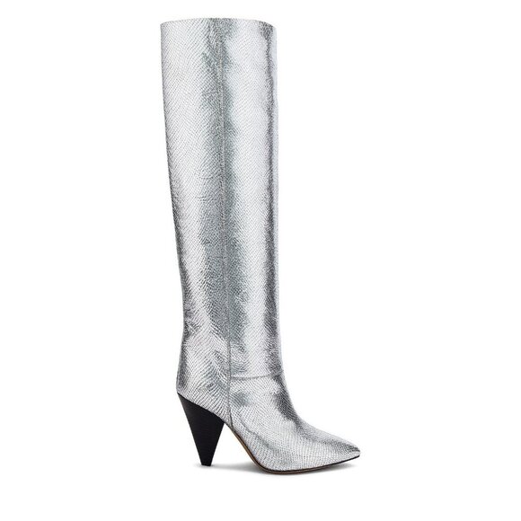 ISABEL MARANT Women's Lybill Boot Size 38/US8 In Silver - Picture 1 of 8